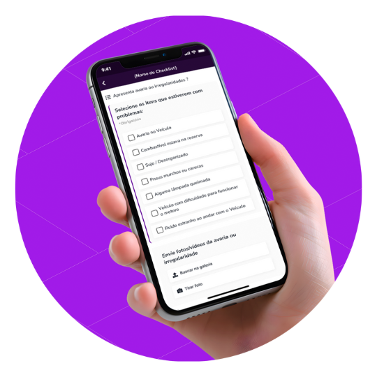 Checklist veicular personalizado no Contele Driver